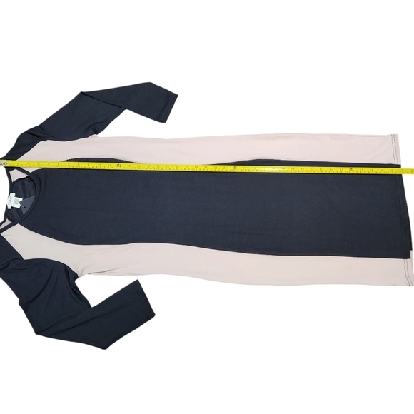 YELETE Women's Color Block Contrast Midi Dress, Black / Camel, Size M NWT - Picture 5 of 10